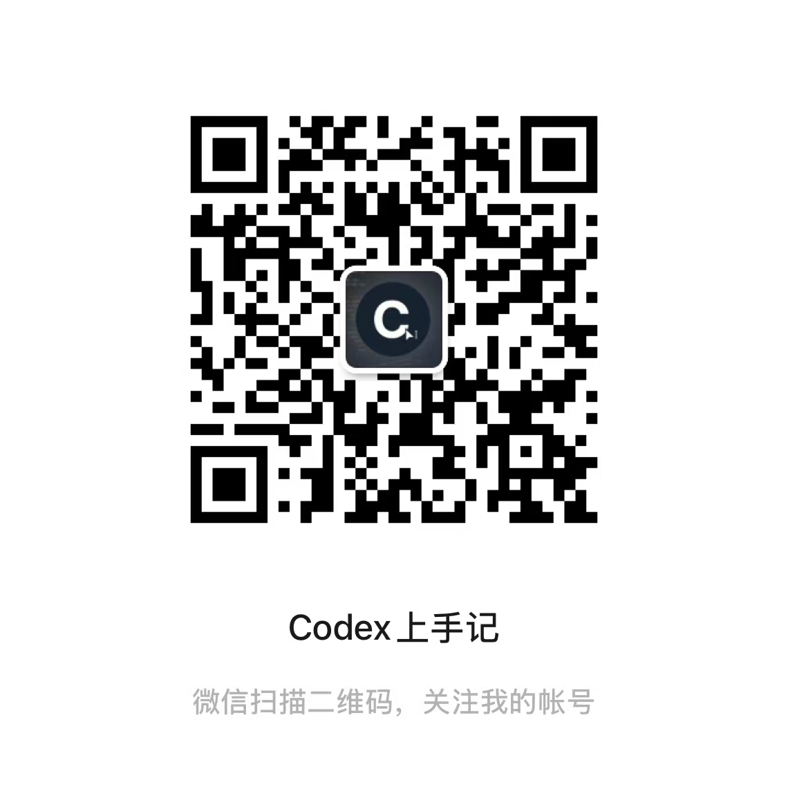 Codex 上手记公众号二维码